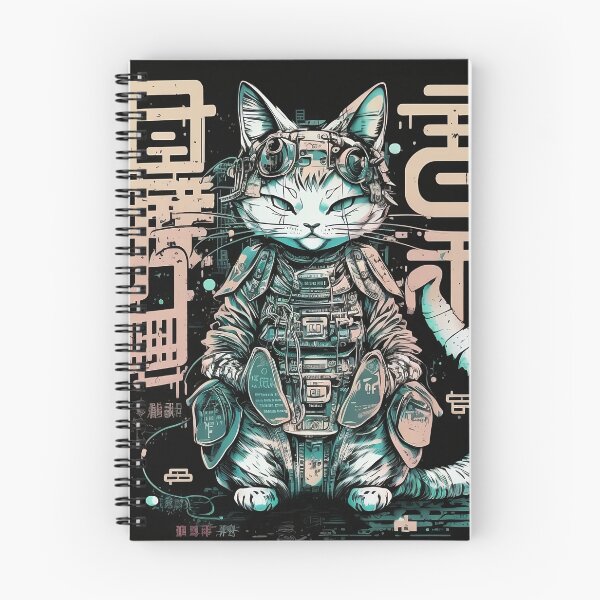 Item preview, Cyberpunk silver cat designed and sold by TheKiziox.