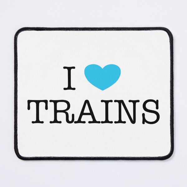 Item preview, I love trains (light blue) designed and sold by TransportFans.