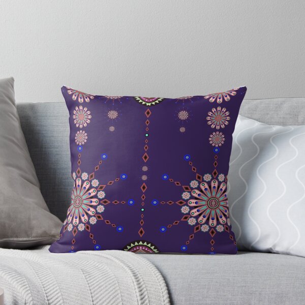 Aperçu de l'œuvre Bordure ethnique géométrique, motif baroque de feuilles florales, motif de texture abstraite, pour l'impression textile, le tissu, la texture de fond et plus encore créée et vendue par PKParidesign.