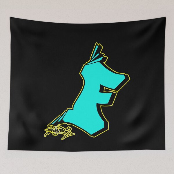 Item preview, BLUE LETTER F BY ESONE URBAN GRAFFITI STREET STYLE  designed and sold by GraffitiBomberZ.