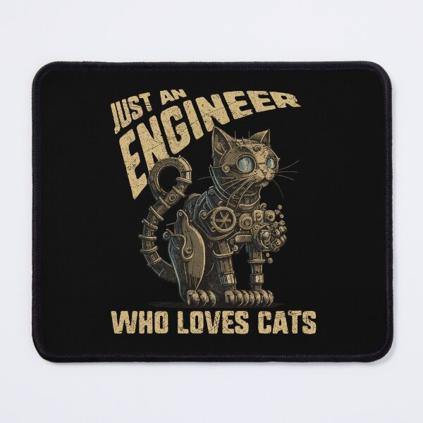 Item preview, Just an Engineer Who Loves Cats designed and sold by MintaApparel.