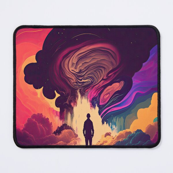 Item preview, A man amongst colored clouds by generative AI designed and sold by aicanfeel.