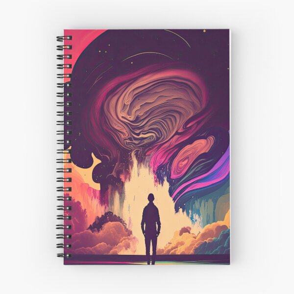 Item preview, A man amongst colored clouds by generative AI designed and sold by aicanfeel.