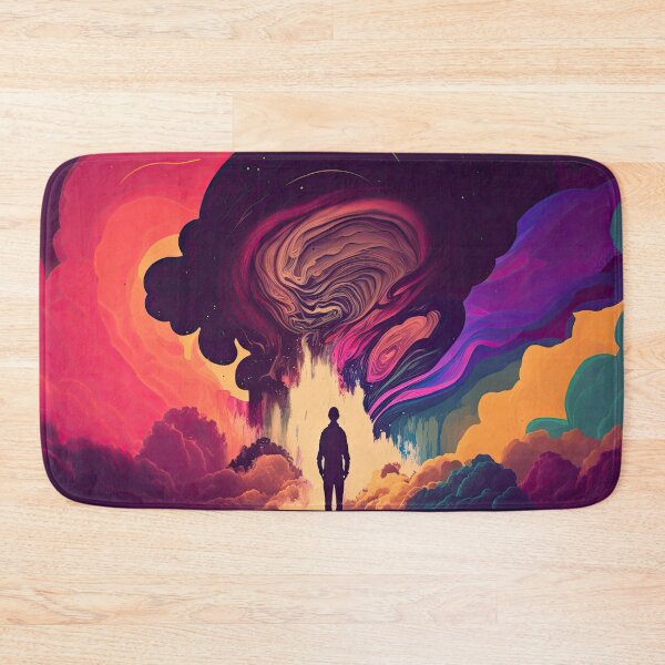 Item preview, A man amongst colored clouds by generative AI designed and sold by aicanfeel.