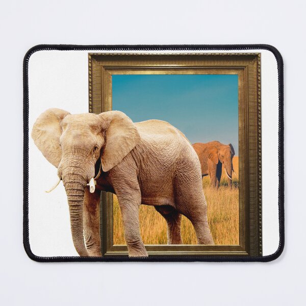 Item preview, elephant in frame with 3D effect designed and sold by borabiii.