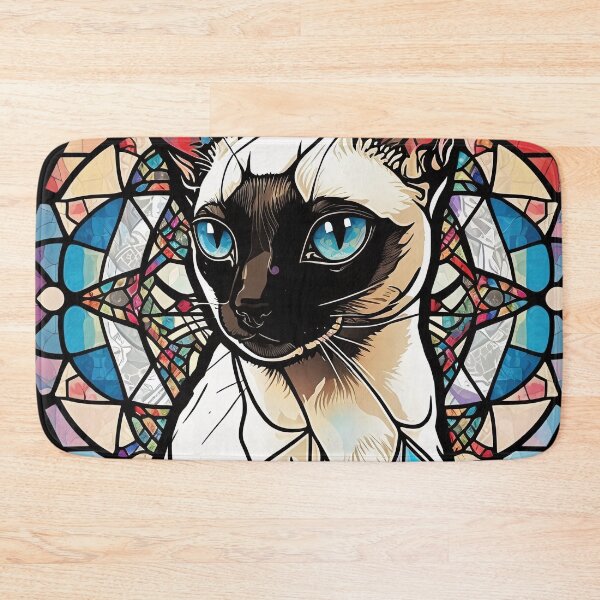 Item preview, Siamese Cat Stained Glass Cat Siamese designed and sold by ThePetozoicEra.