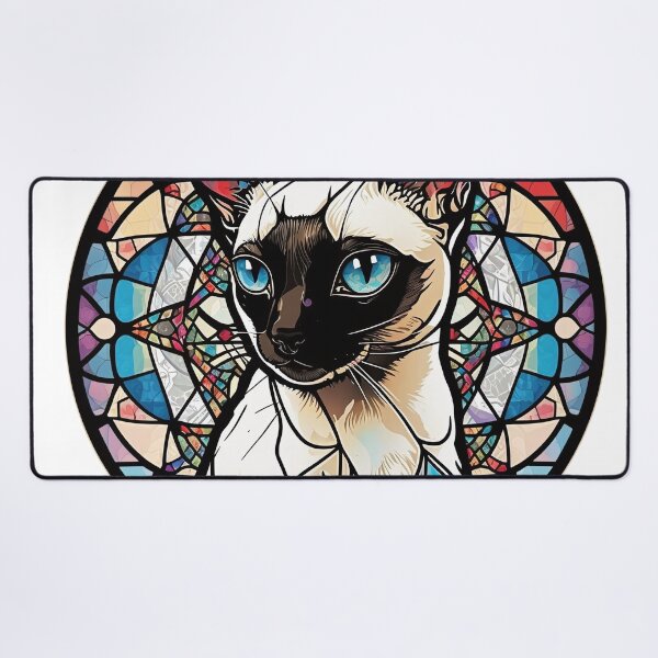 Item preview, Siamese Cat Stained Glass Cat Siamese designed and sold by ThePetozoicEra.