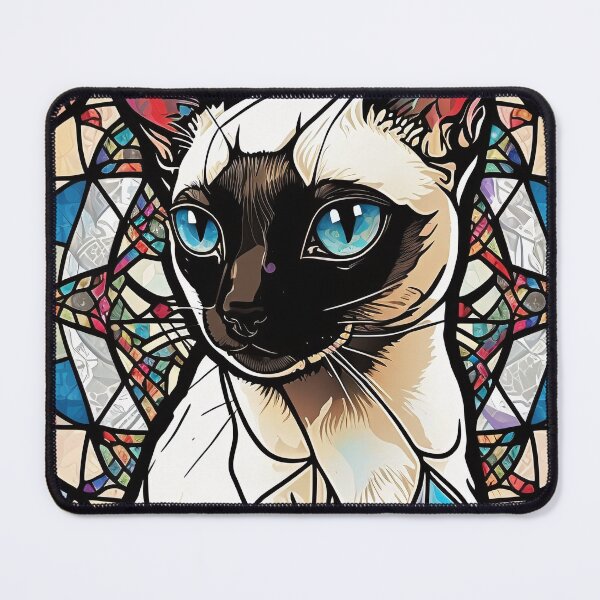 Item preview, Siamese Cat Stained Glass Cat Siamese designed and sold by ThePetozoicEra.