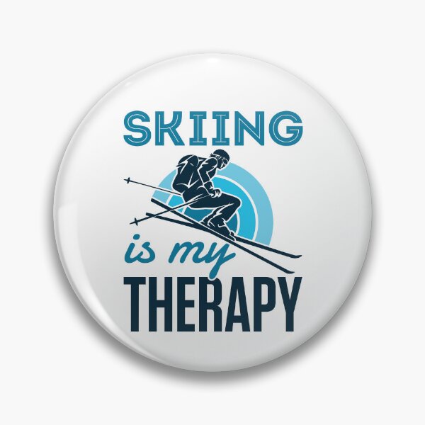Item preview, Skiing Is My Therapy Funny Skier designed and sold by jaygo.
