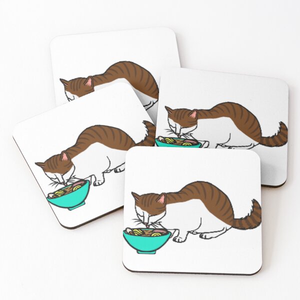 Item preview, Cat Eating RAMEN! designed and sold by IlPomodoro.