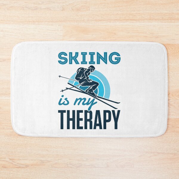 Item preview, Skiing Is My Therapy Funny Skier designed and sold by jaygo.