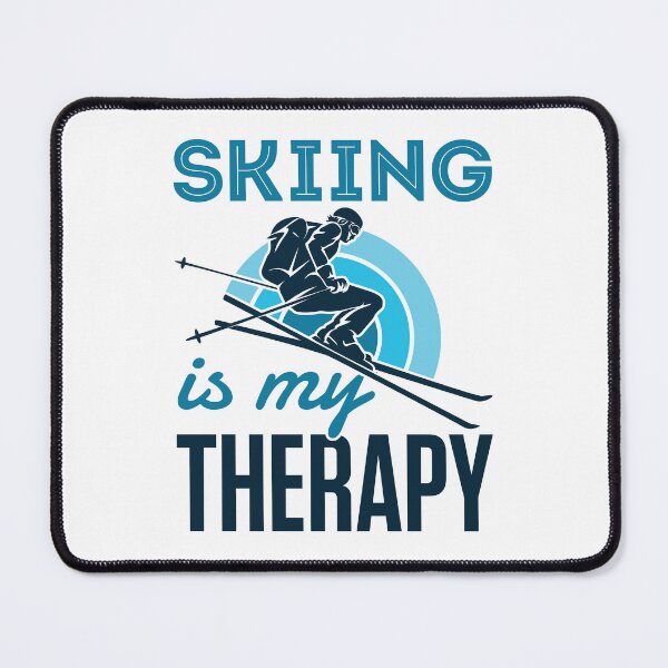 Item preview, Skiing Is My Therapy Funny Skier designed and sold by jaygo.