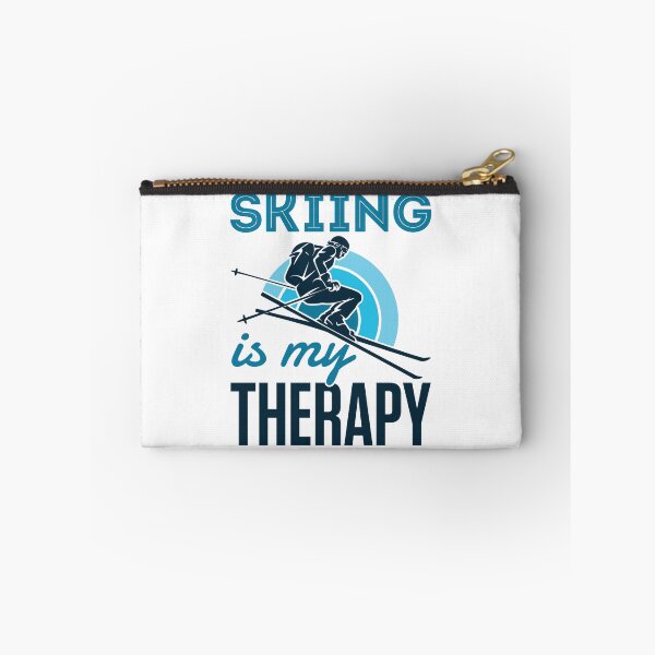 Item preview, Skiing Is My Therapy Funny Skier designed and sold by jaygo.