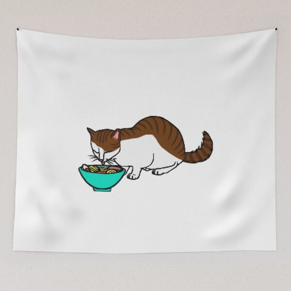 Item preview, Cat Eating RAMEN! designed and sold by IlPomodoro.