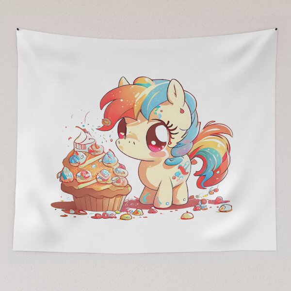 Item preview, Colorful Cartoon Kawaii Norwegian Fjord Horse - Horses 20th Century designed and sold by MLArtifex.