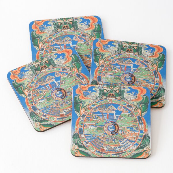 Item preview, Tibetan Wheel of Life designed and sold by Vintage Wall Art.