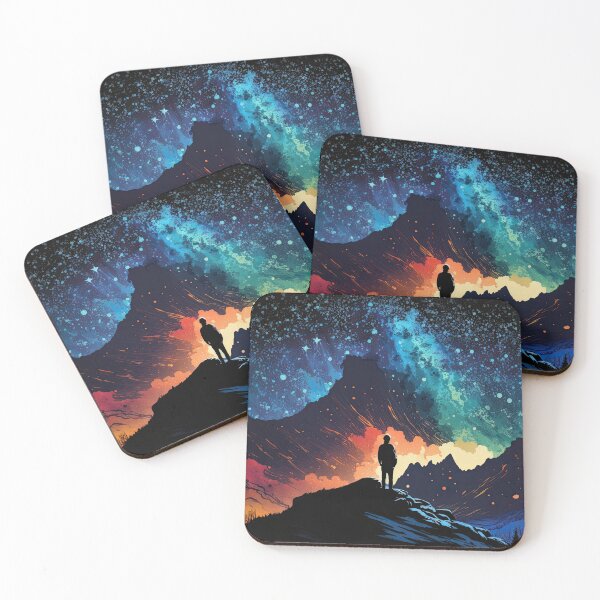 Item preview, Persona de pie en un acantilado observando las estrellas mediante IA generativa designed and sold by aicanfeel.