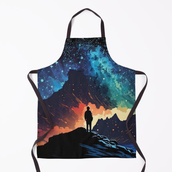 Item preview, Person standing on a cliff stargazing by generative AI designed and sold by aicanfeel.