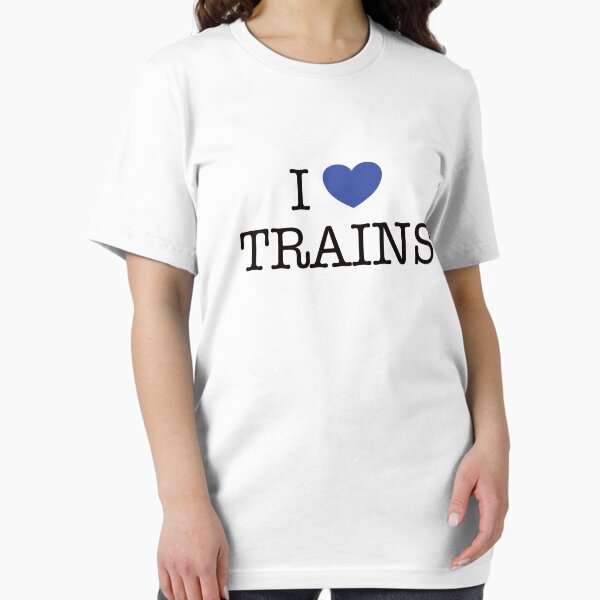 Item preview, I love trains (dark blue) designed and sold by TransportFans.