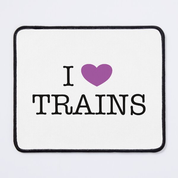 Item preview, I love trains (purple) designed and sold by TransportFans.