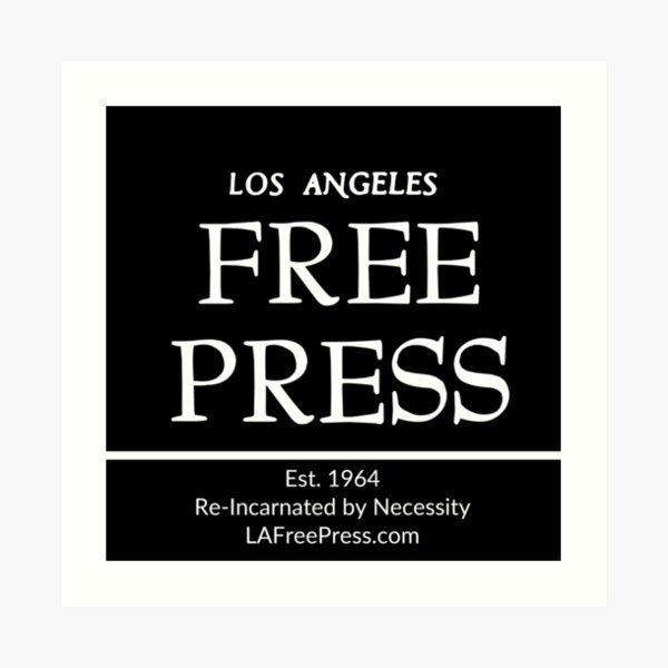 Los Angeles Free Press Art Prints in Black Logo Art Print