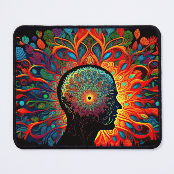 Artikelvorschau, Geist eines Mannes im meditativen Zustand durch generative KI entworfen und verkauft von aicanfeel.