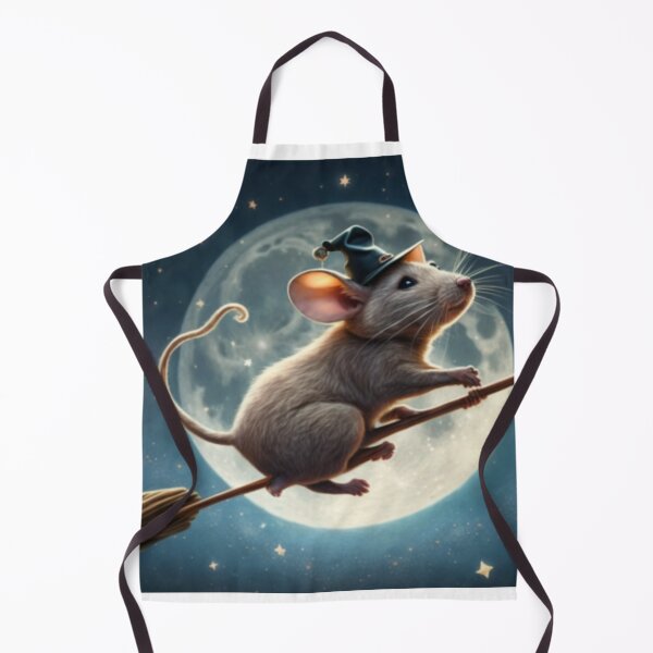 Item preview, A_magical_mouse_riding_a_flying_broomstick_flying designed and sold by Kirollos9.
