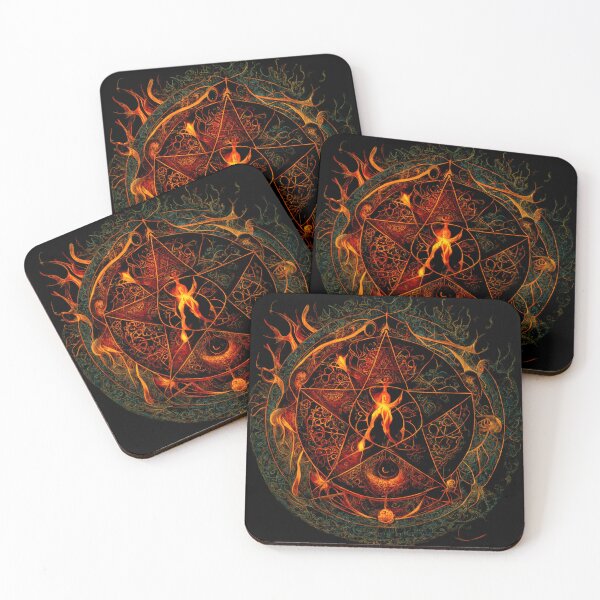 Item preview, Fire pentacle designed and sold by OdiseoMandalas.