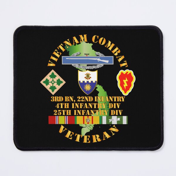 Item preview, Army - Vietnam Combat Infantry Veteran w 3rd Bn 22nd Inf - 4th and 25th ID designed and sold by Military Insignia Products.