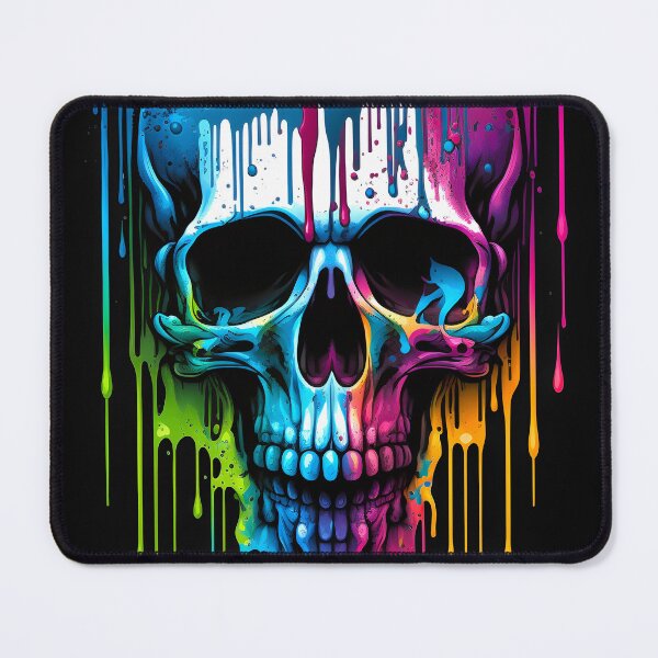 Item preview, Rainbow Drip Skull - LGBTQ Pride Skull with Dripping Rainbow Colors designed and sold by ZickDezine.