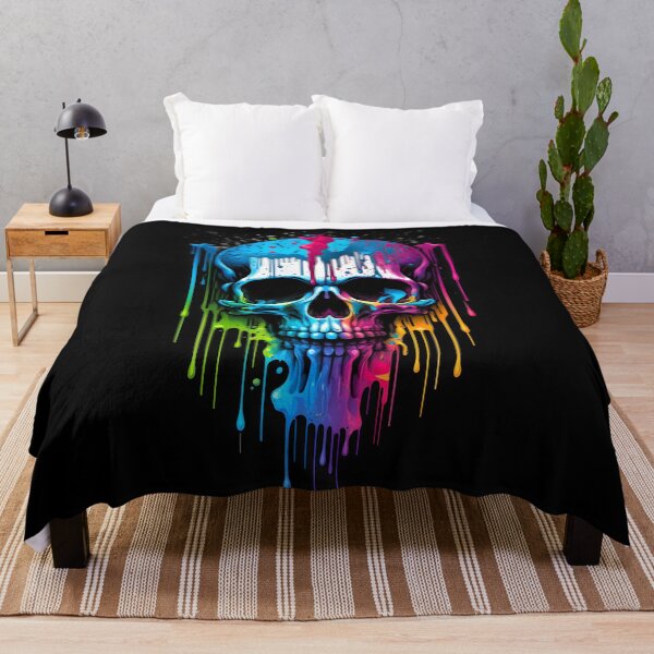Item preview, Rainbow Drip Skull - LGBTQ Pride Skull with Dripping Rainbow Colors designed and sold by ZickDezine.