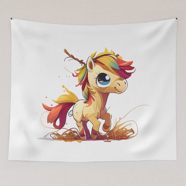 Item preview, Cute Colorful Cartoon Norwegian Kawaii Fjord Horse - Horses 23 designed and sold by MLArtifex.