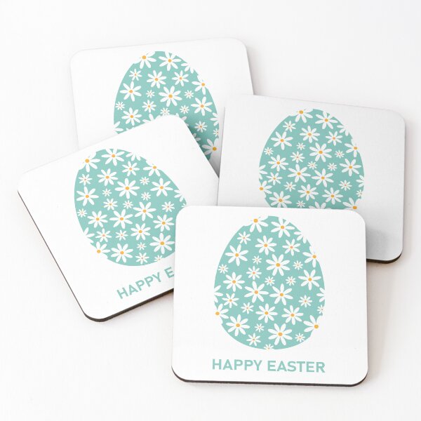 Item preview, Happy Easter designs with Daisy pattern in Egg shapes designed and sold by GraphicDream.