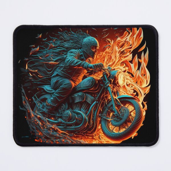 Item preview, Biker in flames designed and sold by Just66.