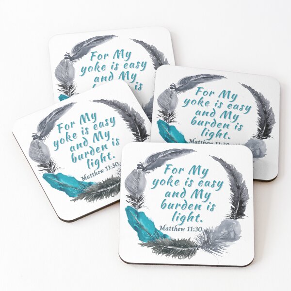 Item preview, Matthew 11:30 - For My yoke is easy and My burden is light designed and sold by FlutterByH.