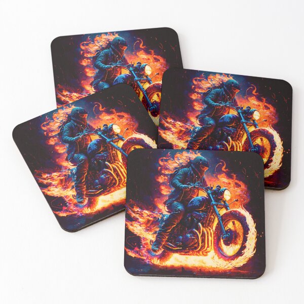 Item preview, Biker in flames designed and sold by Just66.