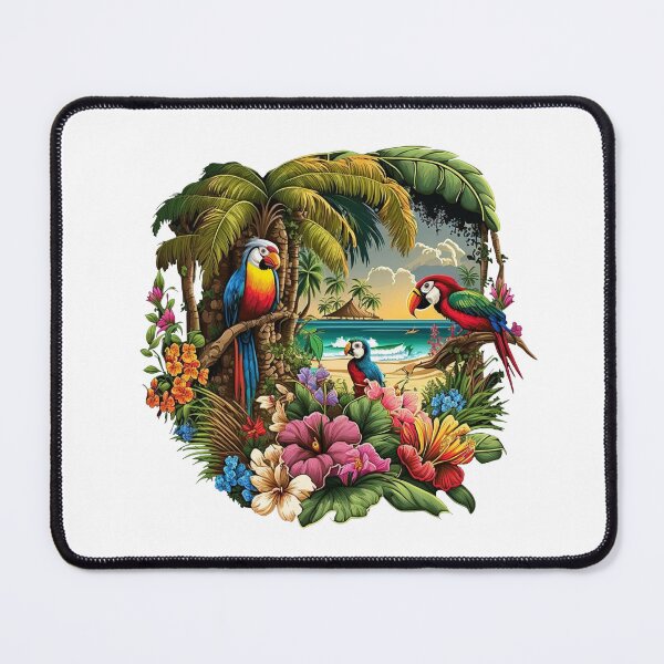 Item preview, Tropical Birds Paradise colorful illustration designed and sold by Gerald Waters.