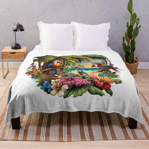 Item preview, Tropical Birds Paradise colorful illustration designed and sold by Gerald Waters.