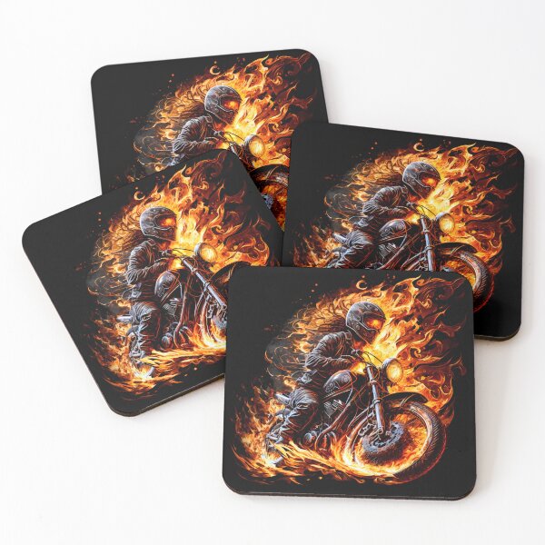 Item preview, Biker in flames designed and sold by Just66.