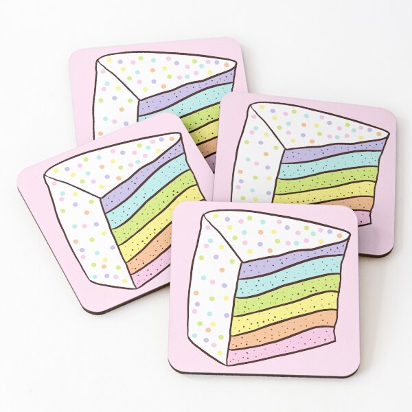 Item preview, Cute pastel rainbow cake illustration  designed and sold by Yarafantasyart.