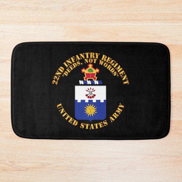 Item preview, Army - COA - 22nd Infantry Regiment - Deed Not Words designed and sold by Military Insignia Products.