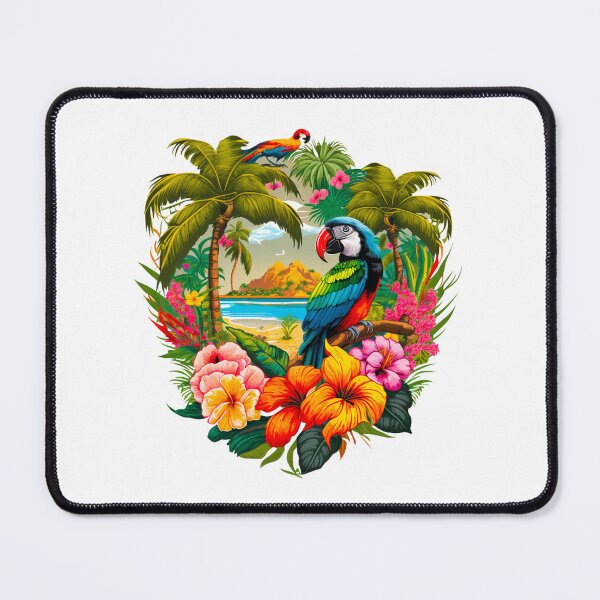 Item preview, Tropical Birds in Paradise colorful illustration designed and sold by Gerald Waters.