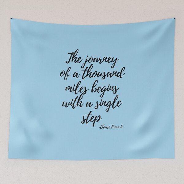 Item preview, Journey of Thousand Miles | Travel Quote designed and sold by Travel Planet.