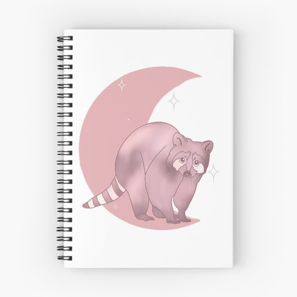 Item preview, Raccoon Crescent Moon - Rose designed and sold by bellamousse design co.
