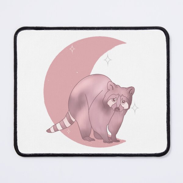 Item preview, Raccoon Crescent Moon - Rose designed and sold by bellamousse design co.