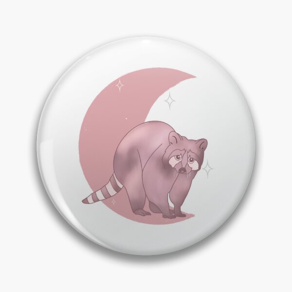 Item preview, Raccoon Crescent Moon - Rose designed and sold by bellamousse design co.