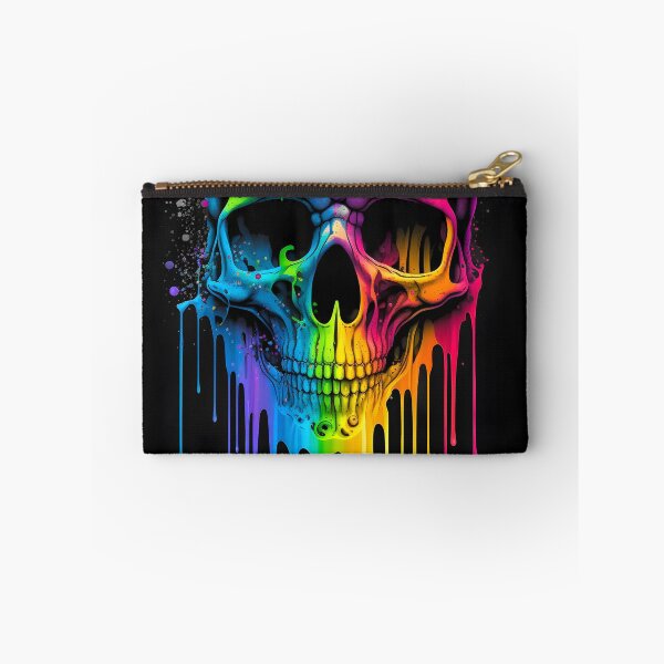 Item preview, Rainbow Drip Skull - LGBTQ Pride Skull with Dripping Rainbow Colors designed and sold by ZickDezine.