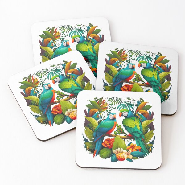 Item preview, Tropical Birds in Paradise colorful illustration designed and sold by Gerald Waters.