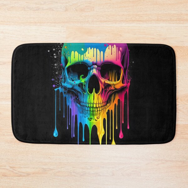 Item preview, Rainbow Drip Skull - LGBTQ Pride Skull with Dripping Rainbow Colors designed and sold by ZickDezine.