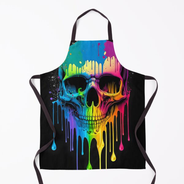 Item preview, Rainbow Drip Skull - LGBTQ Pride Skull with Dripping Rainbow Colors designed and sold by ZickDezine.